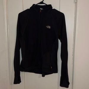 Black North Face thin fleece Flight Series jacket